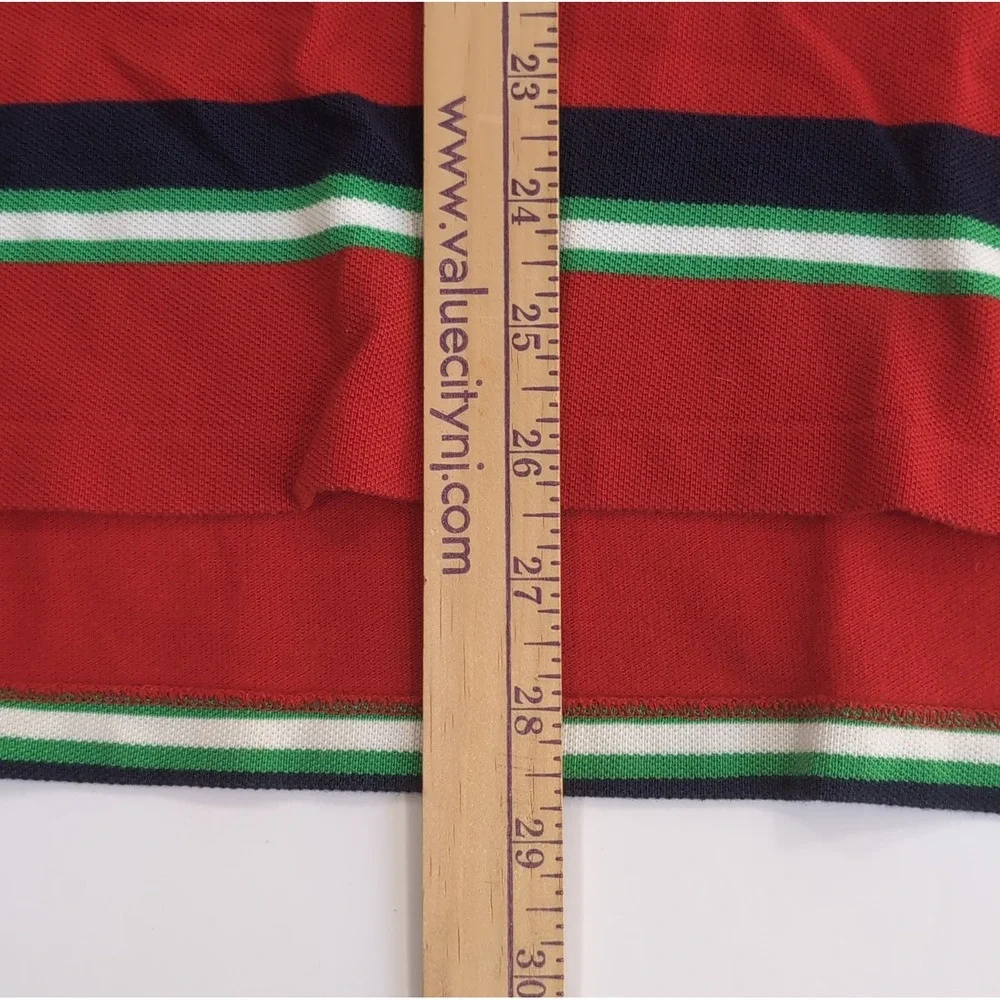 VTG Polo Ralph Lauren Striped Custom Fit Polo Shirt Men's Size Large READ SIZING